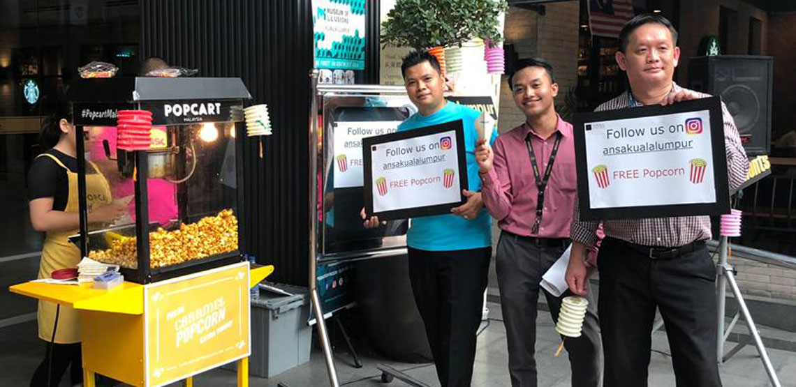 Ansa Hotel Kuala Lumpur Hand Out Free Popcorn To Passers-by At Ansa Walk