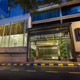 Hotel Entrance Night View